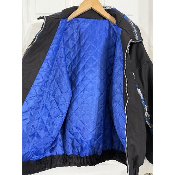 The Band Of Wolves Echos Of The Hunt Hybrid Blue Black Winter Coat Jacket LARGE - Picture 4 of 4